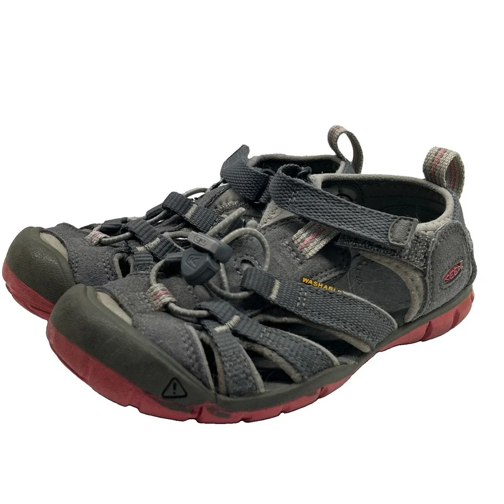 KEEN Seacamp II CNX Youth Hiking Water Sandals Steel Grey Rapture Rose Size 12